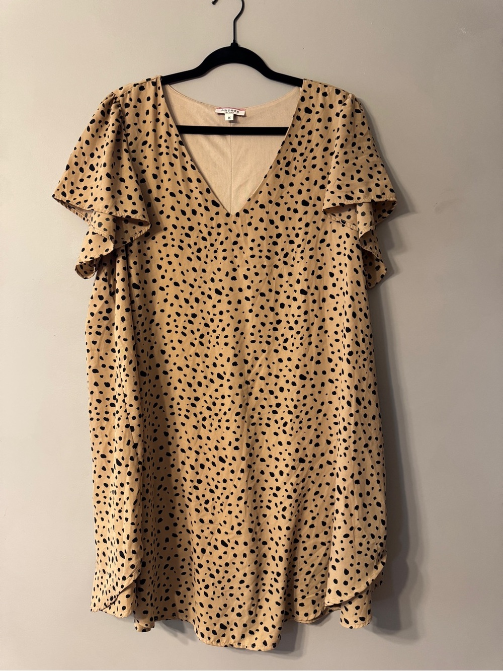 Andree | leopard print t shirt dress | 1X